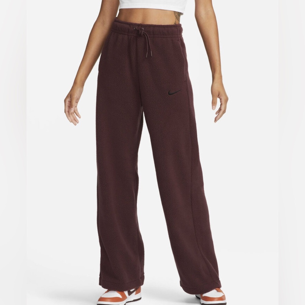 NWT Nike Burgundy Plush Wide Leg Sweats